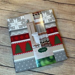 St Nicholas Square Through the Woods Moose Winter Shower Curtain